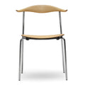 Chaise à armature en acier inoxydable