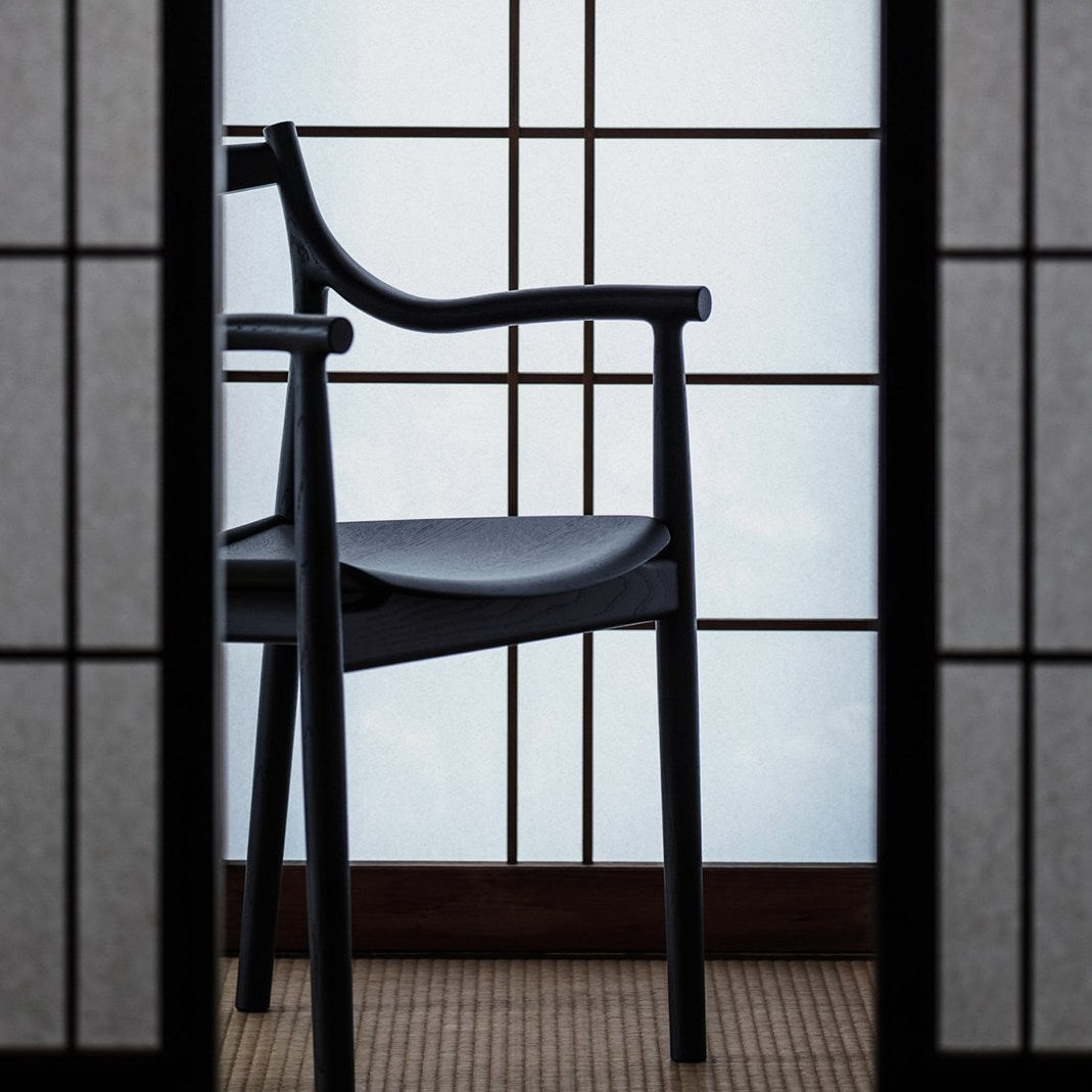 Chaise de salle à manger avec assise en bois