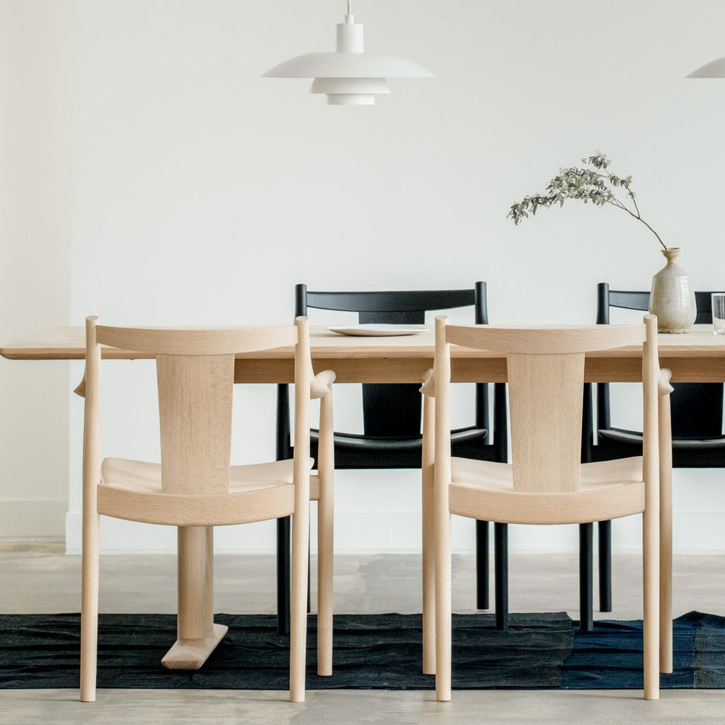 Chaise de salle à manger avec assise en bois