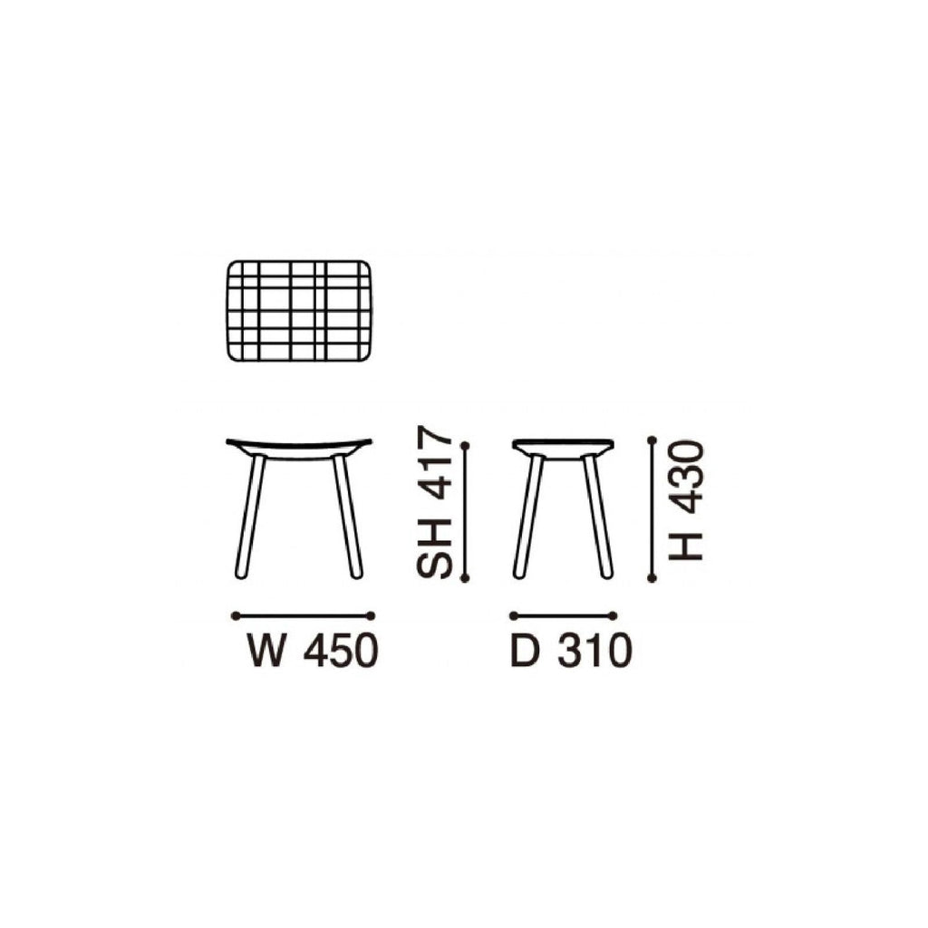 TABOURET COULEUR ROSE QUADRILLÉ