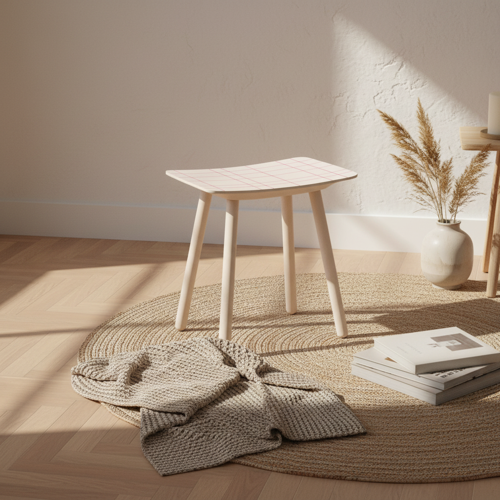 Color Stool Pink Grid - 丰富场景